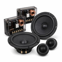 Kit de haut-parleurs audio YINBART avec woofer, tweeter, contrôleur de tonalité des basses/aigus, crossover large bande, pièces en aluminium et caoutchouc pour l'audio