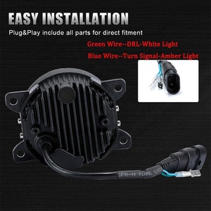 LLevo Feux antibrouillard LED de 3,5 pouces avec DRL blanc et clignotant ambre, feux antibrouillard LED pour <span class=keywords><strong>Ford</strong></span> Mustang - Product Image 5