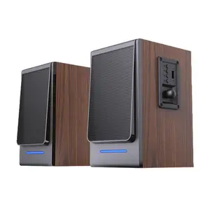 20W Active Big Power Acoustic Hi-Fi Blue Tooth 2.0Ch Wooden Speaker for PC