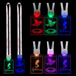 LSD Concert OEM Custom Logo <strong>Acrylic</strong> LED Modern Business Glowing Flashing Luminous Badge Letterpress Printing RGB Colors - Product Image 1