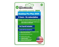 QuickBooks Pro 2024 USA 适用于 Windows PC 终身财务会计软件 全球电子邮件交付