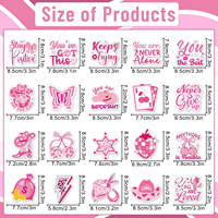 Aimant de réfrigérateur en papier rose personnalisé de haute qualité Aimants de réfrigérateur d'encouragement de la santé mentale pour la décoration de cuisine de bureau à domicile