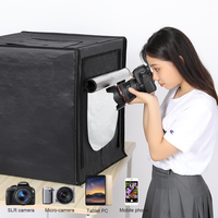Tente de photographie pliable avec éclairage LED, mini studio photo