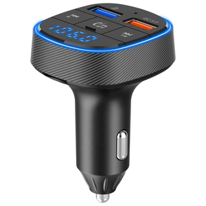 Transmetteur FM mains libres, chargeur de voiture, kit voiture V5.0 <span class=keywords><strong>Bluetooth</strong></span> avec lecteur MP3, chargeur rapide QC 3.0 - Product Image 6