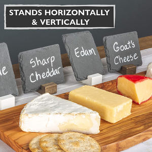 Mini planches à <span class=keywords><strong>craie</strong></span> rustiques, petits panneaux de <span class=keywords><strong>craie</strong></span> de table en <span class=keywords><strong>ardoise</strong></span> avec ensemble de supports en bois - Product Image 6