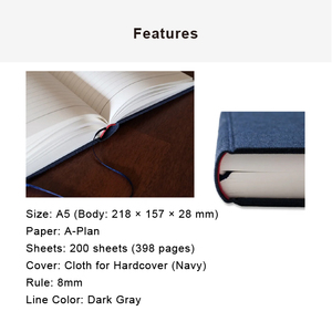 Customisable 8mm Rule Letterpress Printed Premium A5 Hardcover Journal Notebook Custom - Product Image 4