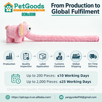 Juguete de Peluche con Sonido para Perros, Elefante de 66 cm, Juguete Interactivo de Arrastre con Pelaje Largo y Suave para Perros Pequeños y Medianos, Uso Diario en Interiores/Exteriores
