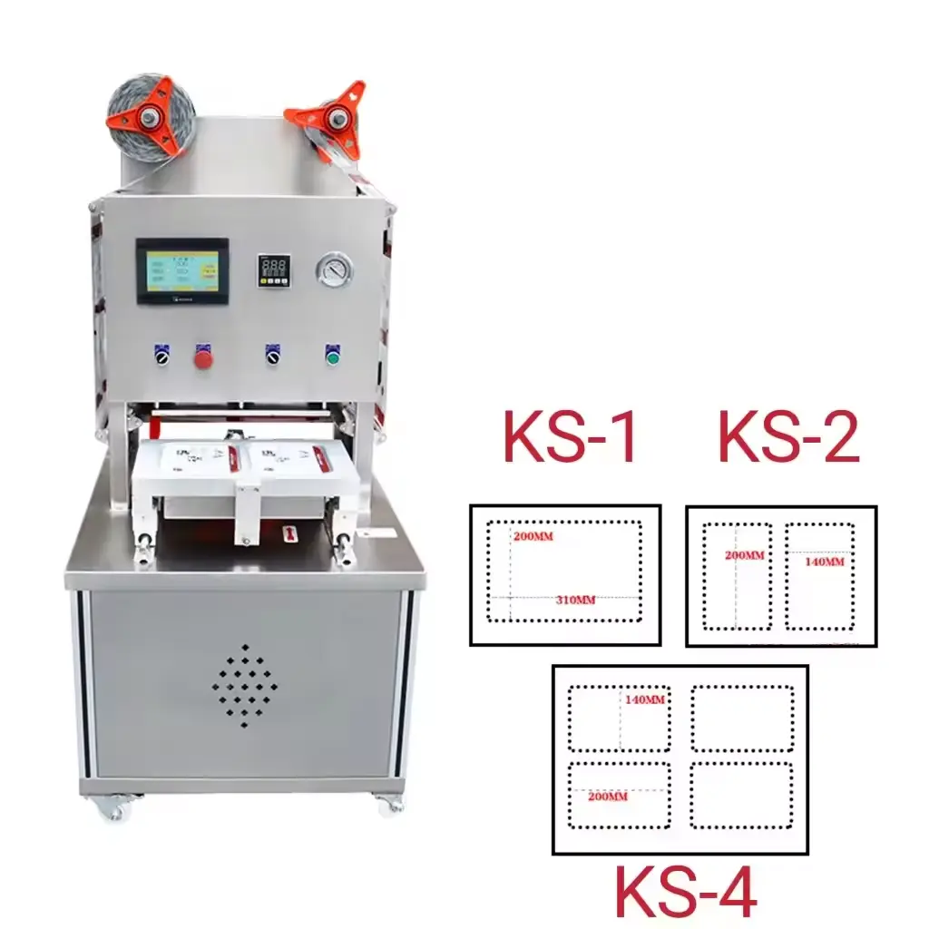 Kotak makan siang gas nitrogen kustom baki makanan mesin pengisi segel kemasan plastik dan tabung krim aluminium mengisi