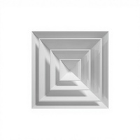 Diffuseur carré en alliage d'aluminium AD-S1 - Sortie d'air de plafond commerciale pour CVC