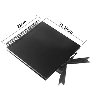 31.5X21 Cm 40 Tờ 80 Trang Giấy Đen Sổ Lưu Niệm Đám Cưới Sổ Khách Kỷ Niệm DIY Bộ Nhớ Du Lịch Album Ảnh Album - Product Image 2