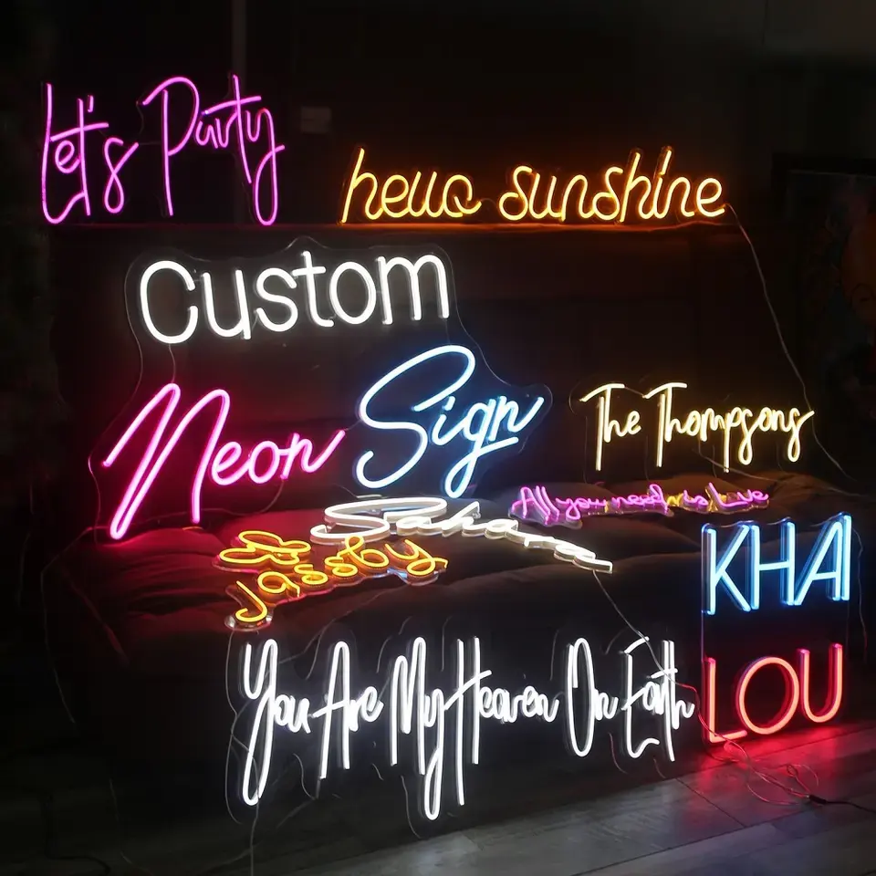 Penjualan Terbaik kreatif kustom Led Flex lampu Neon tanda toko pakaian untuk pernikahan rumah dekorasi acara tanda Neon kustom