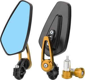 Ultra Bright Blue <b>Glass</b> Motorcycle <b>Mirrors</b> for 22mm Handlebars with Wide View Angle and Corrosion Resistant Finish - Product Image 5