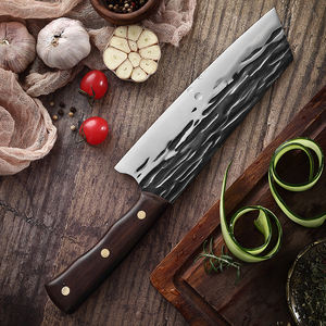 Couteau de <span class=keywords><strong>chef</strong></span> japonais Kiritsuke de 8 pouces en acier au carbone forgé à la main pour la coupe de la viande et le dépeçage - Product Image 5