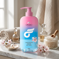 Gel Douche Hydratant et Nourrissant à la Fleur de Cerisier, Moussant, aux Acides Aminés et Vitamine E, Parfumé, Nettoyant Corporel 500g