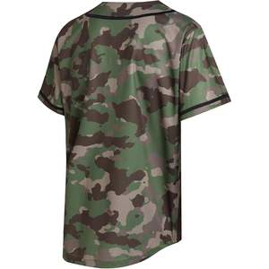 Camiseta de Béisbol de Camuflaje Pullonsy para Adultos Unisex, con Botones, Manga Corta, Uniforme Deportivo Estilo Hip Hop - Product Image 5
