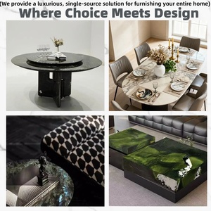 Fournisseur de solutions : <span class=keywords><strong>Table</strong></span> à manger en marbre naturel, design et dimensions adaptés aux grands espaces de repas - Product Image 4