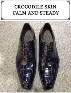 Scarpe Eleganti da Uomo in Vera Pelle di Coccodrillo con Costruzione Goodyear, Fatte a Mano, per Matrimoni, Scarpe di Lusso in Pelle di Alligatore - Product Image 4