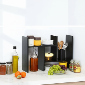 Organisateur multifonction Nuomi à 2 étagères, armoire de rangement moderne pour la cuisine, organisateur de garde-manger - Product Image 2