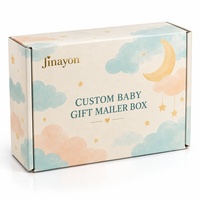 Boîte d'expédition personnalisée pour cadeau de bébé, carton ondulé E-Flute avec impression dorée