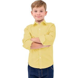 Chemise à manches longues boutonnée pour enfants, avec poche poitrine, coupe classique, pour les tout-petits jusqu'à 16 ans - Product Image 1
