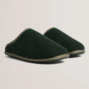 Pantoufles d'intérieur pour <span class=keywords><strong>homme</strong></span>, design slip-on, avec <span class=keywords><strong>semelle</strong></span> antidérapante contrastée, doublure en <span class=keywords><strong>feutre</strong></span> et fausse fourrure, style mule - Product Image 4