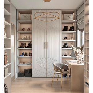 CBMmart Italian Luxury Custom <strong>Big</strong> Wardrobe <strong>Closet</strong> Room Cabinet Walkin Double Glass Sliding Wardrobe Doors Design - Product Image 4
