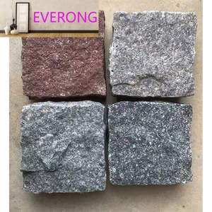 <span class=keywords><strong>Piedra</strong></span> de adoquín Pórfido roja y marrón con acabado de hendidura Natural Original chino para adoquines de Patio Exterior - Product Image 2