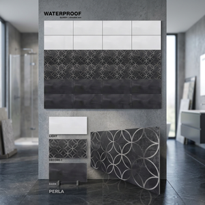 Carreaux muraux en céramique de couleur noire perle imprimée en marbre à prix Offre Spéciale bon marché 12x24 300x600mm pour les carreaux intérieurs de créateur en porcelaine - Product Image 2