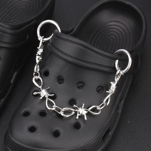 <b>Crocs</b> Decorative <b>Chain</b> Shoe Accessories Detachable Alloy Punk Hip Hop Style One Size Cover for Sandals Slippers - Product Image 2