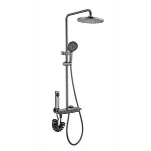 Ensemble <span class=keywords><strong>de</strong></span> douche pluie blanc pour salle <span class=keywords><strong>de</strong></span> bain avec robinet cascade à poignée unique, valve en céramique et jet <span class=keywords><strong>de</strong></span> massage pour hôtels - Product Image 2