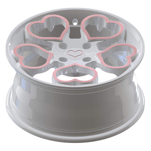 16x7 4x100 17 18 19 20 pollici due colori a forma di cuore cerchioni per autovetture forgiato mozzo cerchi in lega per Honda Civic <span class=keywords><strong>JDM</strong></span> - Product Image 5