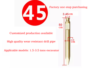 Venta Directa de Fábrica, Martillo Hidráulico 45, Apto para Varias Marcas de Excavadoras Como Carter, Komatsu, Kobelco y Hitachi - Product Image 3