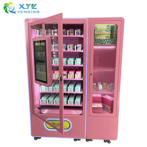 ماكينة بيع آلية وردية خارجية محيطة بالإضاءة بصندوق الحظ، مصنوعة من المعدن الصلب بشاشة لمس تقبل العملات المعدنية والأوراق النقدية وبطاقات الائتمان - Product Image 5