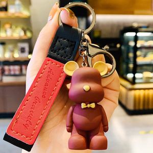 Animal Keychain Nordic Bowknot Bear Keychain Creative Cute Little Bear Pendant Car Circle Couple Schoolbag Pendant - Product Image 5
