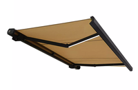 Auvents de jardin motorisés rétractables légers de 3m Auvent de toit en alliage d'aluminium coupe-vent Fenêtre électrique Porte Polyester
