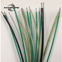 Kabel Baja Karbon Tinggi 7x7 7x19 Anti-Korosi Fleksibel Galvanis Berlapis Cat Hitam untuk Konstruksi Penarikan Pengangkatan Pengikatan