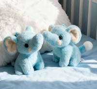 Porte-clés éléphant bleu en peluche, petite taille, jouet amusant pour machine à griffes, jouet en peluche pas cher