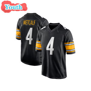 2026 Yeni Pittsburgh Çocuk Amerikan Futbolu Forması 4 DK Metcalf 8 Aaron Rodgers 90 T.J. Watt Gençlik Dikişli Oyun Forması - Product Image 5