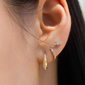 Pendientes de Plata de Ley S925 CANNER con una Sola Hilera de Cuentas, Pendientes de Alta Gama con Estilo INS, Gran Venta en 2023 - Product Image 5
