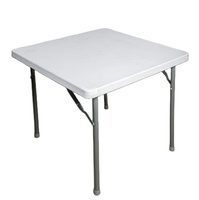 Table d'extérieur blanche Table de bière-pong pliante Table pliable en plastique pour événement et fête de mariage