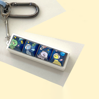 Porte-clés personnalisé avec logo imprimé UV, porte-clés de clavier, fabrication OEM, touches ABS avec lumières LED, interrupteurs anti-stress