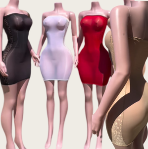 Vestido de Fiesta Corto y Ajustado Viviblook Z319DS para Mujer, Sexy, Brillante, con Encaje, sin Tirantes, para Club Nocturno - Product Image 1