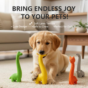 Nunbell dayanıklı çevre dostu yenilik doğal lateks hayvan baskı çiğnemek dayanıklı kapalı kullanım Pet çiğnemek oyuncaklar köpekler için - Product Image 3