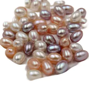 Colgante de perlas barrocas de agua dulce, abalorios de perlas barrocas reales, diy, perlas cultivadas al por mayor, precio barato