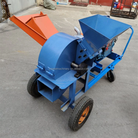 Broyeur de bois de 1 à 2 tonnes, 55 ch diesel, avec broyeur de branches d'arbres pour usage en jardin, machine à sciure de bois
