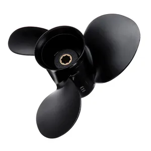 9.25x9 48-897750A11 <strong>Mercury</strong> 9.9-20HP 14Tooth Slide Key Marine Outboard Replacement Aluminum Propeller - Product Image 6