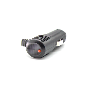 Encendedor de cigarrillos negro de 12/24V para coche, enchufe macho, adaptador de corriente auxiliar para vehículo, enchufe ABS, conector de CC con luz Led roja - Product Image 5