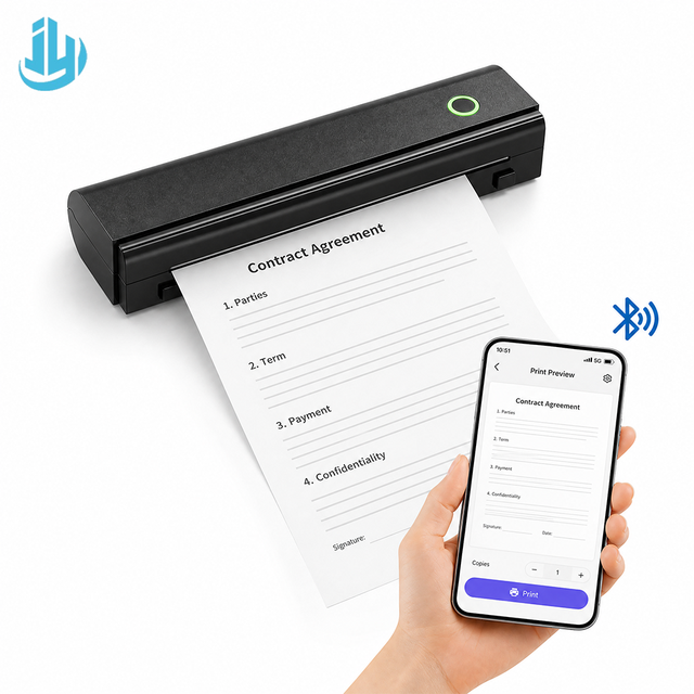 A4 Inkless Document Printer Portable Thermal Printing Wireless USB Type-C Lightweight for Office Home Business Travel