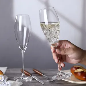 FAWLES produttori all'ingrosso personalizzato banchetto di nozze 9oz Champagne flauto cristallo vetro imballaggio regalo