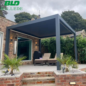 Grande Pergola europea tetto a lamelle serra esterna <span class=keywords><strong>Gazebo</strong></span> in ferro battuto Sun Room - Product Image 4